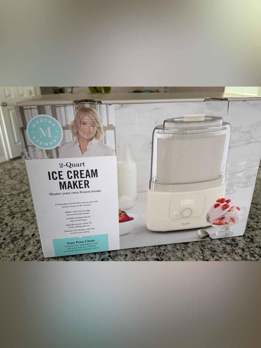 Martha Stewart 2qt Double Insulated Ice cream maker. New Never opened
